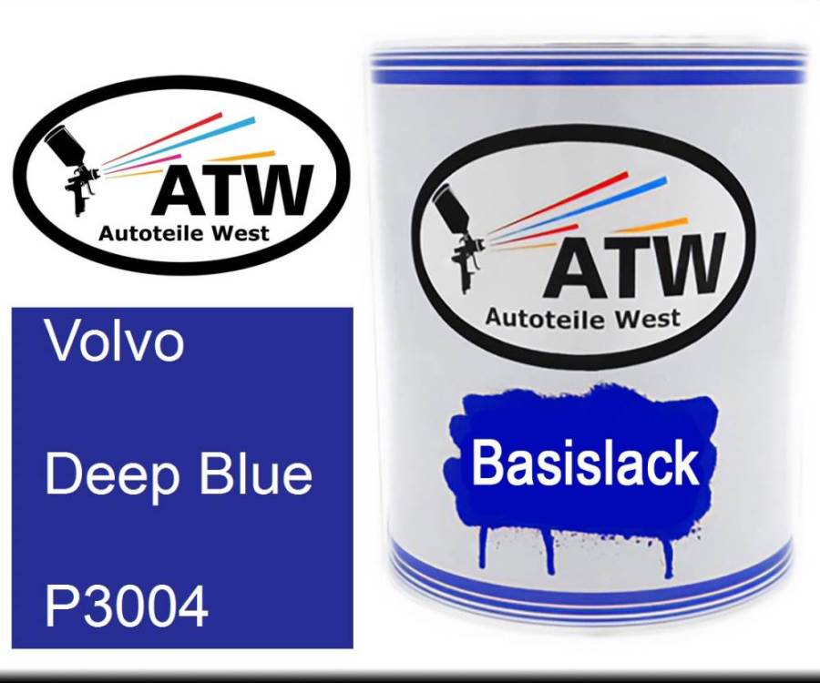 Volvo, Deep Blue, P3004: 1L Lackdose, von ATW Autoteile West.